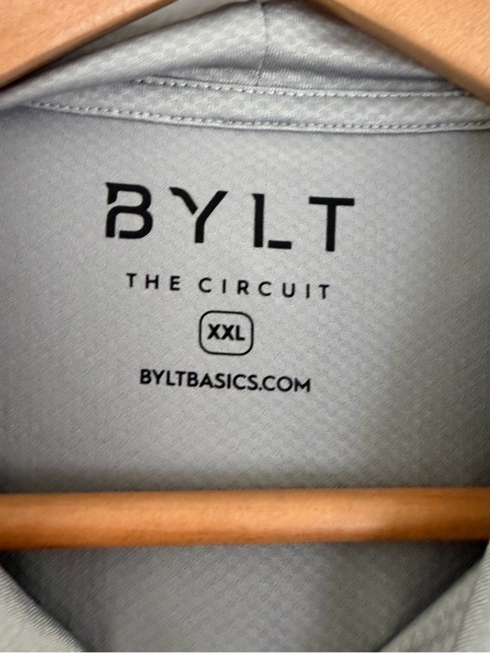 BYLT The Circuit Henley Hoodie Mens XXL Gray Lightweight Pullover Athletic 1/4 - Picture 4 of 6